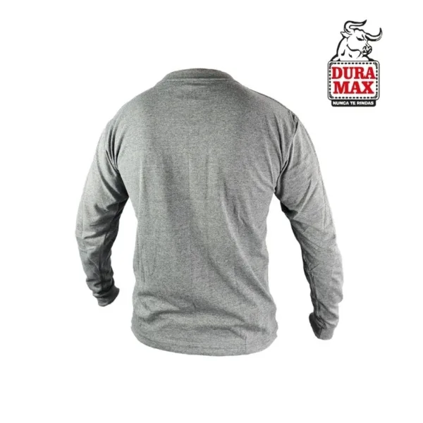 Camiseta Cuello Redondo Manga Larga Gris